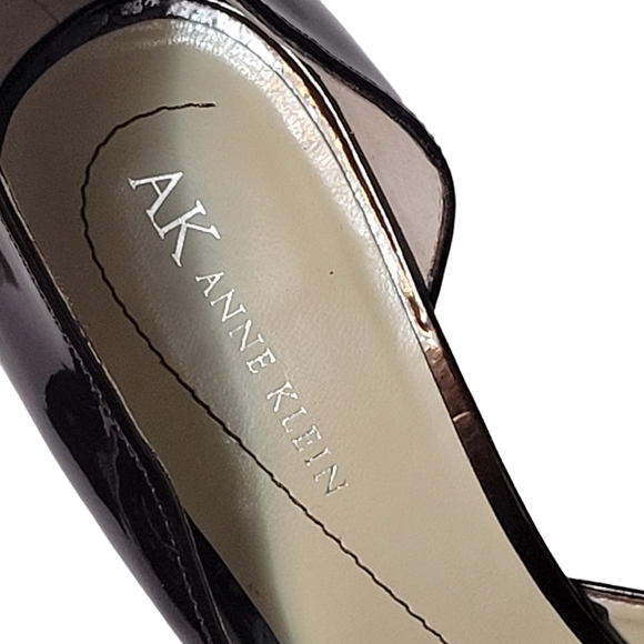 Anne Klein Christa Patent Bronze Leather Pointed Toe Slip-on Pumps Heels - Picture 12 of 13